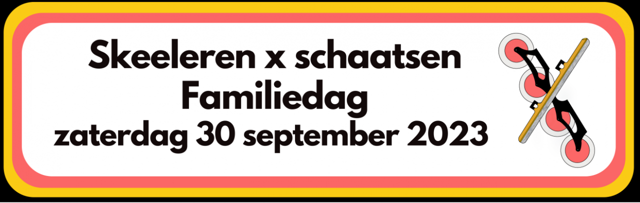Familiedag skeeleren en snelschaatsen
